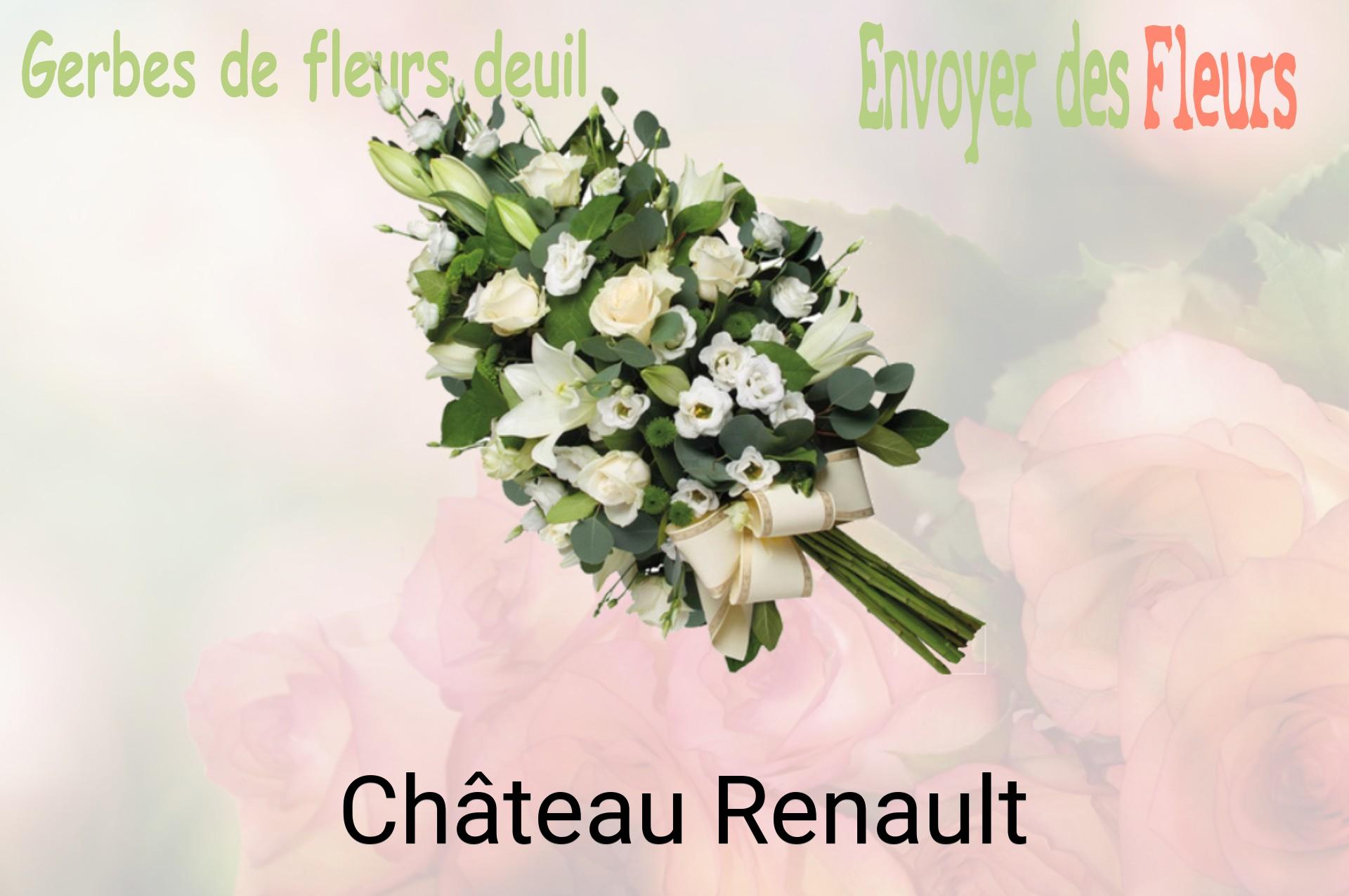 Gerbe de fleurs de deuil livrée à Château-Renault